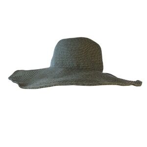 Peter Grimm Women's Wide Brim Sun Hat Olive Green Straw Floppy Beach Hat- OS